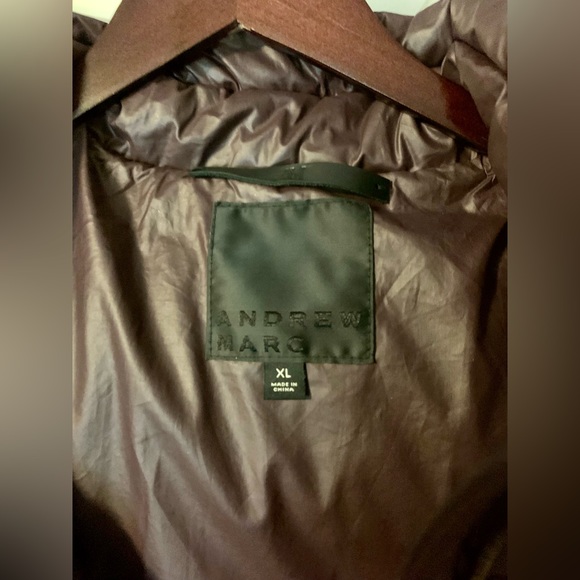 Andrew Marc Morro Coated Down Jacket, Burgundy, XL - Picture 7 of 8